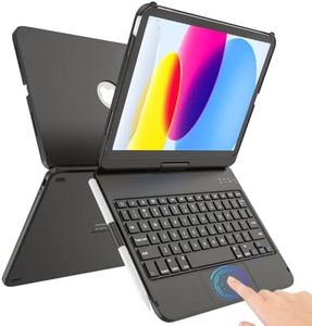 TaIYanG for iPad 10th Generation Case with Keyboard for iPad 10.9" 2022, Touch Keyboard for iPad 10th Generation Case -360° Rotatable,Pencil Holder,Touch Trackpad Keyboard Case for iPad 10th Gen