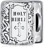 WOSTU Bible Charm for Bracelet 925 Sterling Silver Holy Bible Faith Christian Charms for Birthday Jewelry Gift for Women