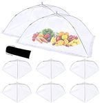 ZMCINER 8 Pack Food Tents Food Covers for Outside Mesh Screen Include 2 Extra Large (40"X 24") & 6 Standard (17"X 17") Collapsible and Reusable Mesh Food Covers for Outdoors, Fruit Cover