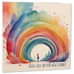 Good Luck Card - New Journey - New Job Card, New Home Card, Colleague Co Worker Leaving Card, New Baby Card 145 x 145mm