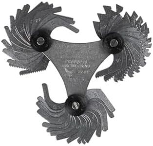 PEC Tools Thread Pitch Gauges 60-Degree Center 4-84 inches, 51 Blade Tips, Clearly Marked Scales, Suitable for Various Applications, Made in USA