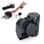 FARBIN Train Horns for Motorcycle Car Truck Air Horn with Horn Cover for Motorcycle 12V Car Horn 150DB Super Loud Horn for Motorbike Truck Boat Pickup (12V, Black Shell with Button)