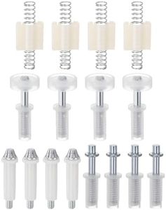 uxcell 16pcs Bifold Door Hardware Kit Include Top & Bottom Pivot, Steel Spring & Guide Wheel Bi-fold Closet Door Hardware Kit for Folding Pocket Door Accordion Door Barn Door