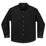 Double Pump Big and Tall Dress Shirts for Men Long Sleeve Business Casual Solid Button Down Shirts from XXL(T) to 6XL(T), Black279, 3X-Large Tall