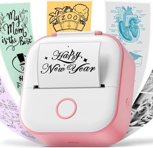 Print Pod - Phomemo Portable Printer Sticker Maker Thermal Printer, Bluetooth Portable Phone Printer, Small Pocket Printer, for Study, Journals, DIY, Compatible with Phone & Tablet, Pink