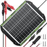 Sun Energise 25W 12V Solar Powered Battery Charger & Maintainer, Built-in Smart MPPT Charge Controller, Waterproof 25 Watt 12 Volt Solar Panel Trickle Charging Kits for Car Auto Boat RV Marine Trailer