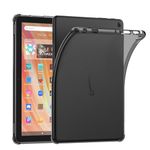 MoKo Case for All-New Amazon Fire HD 10 Tablet(13th Generation, 2023 Release) 10.1", Ultra Clear Soft Flexible Transparent TPU Skin Bumper Back Cover for fire Tablet 10 2023, Matte Black