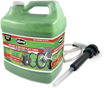 Slime 10204 Bike Tube Puncture Repair Sealant with Pump, Prevent and Repair, Suitable for All Bicycles, 1 Gallon Bottle