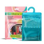 Humicure Moisture Absorber Dehumidifier Hanging Bags with 1 Litre Absorption Capacity for Wardrobe, Bathroom, Kitchen and Bedroom; Prevents Mould & Fungus (Pack of 1, Rose & Lavender)