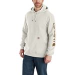 Carhartt Men's Loose Fit Midweight Logo Sleeve Graphic Sweatshirt, Malt, Large