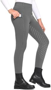 FitsT4 Sports Girls Winter Riding Pants Fleece Lined Riding Breeches Tights