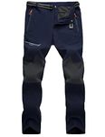 MAGCOMSEN Work Pants for Men Hiking Pants for Men Waterproof Pants Quick Dry Pants Softshell Pants Summer Pants Lightweight Pants Camping Pants Navy