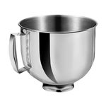 5.5 Quart Stainless Steel Mixer Bowl for KitchenAid Stand Mixers, Compatible with 4.5 & 5 QT KitchenAid Tilt-Head Mixers, KitchenAid Mixer Accessories, KitchenAid Replacement Bowl (5.5 QT)