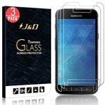 J&D Compatible for Samsung Galaxy Xcover 4 Glass Screen Protector (3-Pack), Not Full Coverage, Tempered Glass HD Clear Ballistic Glass Screen Protector for Galaxy Xcover 4 Glass Film