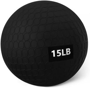 Amazon Basics Heavy-Duty Slam Medicine Ball for Exercise, Weighted Design, 15lb, Black