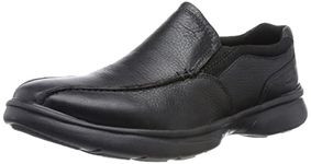 Clarks Men's Bradley Step Loafer, Blk Tumbled Lea, 6.5 UK