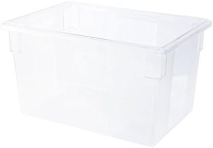 Rubbermaid Commercial Products Polycarbonate Food Storage Box/Tote, 5 Gallon, Clear, for Restaurant/Kitchen/Cafeteria