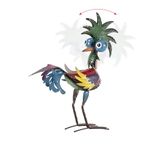 Alpine Corporation 48 cm Tall Indoor/Outdoor Wild Tropical Metal Rooster Yard Statue Decoration, Multicolor