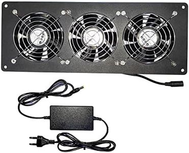 4 DOT FOURDOT COOLINGS Fan System 12 Inch With Power Adaptor, For Home Theater Av Cabinets Triple 4 Inch 92Mm Fan Model 392, Panels, Server