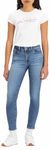 Levi's Women's 711 Double Button Jeans, Blue Wave Mid, 28W / 30L