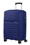 American Tourister Sunside - Spinner M Expandable Suitcase, 67.5 cm, 72.5/83.5 Litre, Blue (Dark Navy)