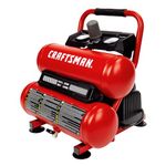 Craftsman 2-Gallon Air Compressor, 1/3 HP Oil-Free Twin Tank, 125 PSI Max – Portable & Quiet for Home DIY, Tire Inflation, Nailing & Spray Painting (Twin Stack)