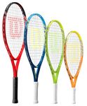 Wilson Federer Junior Tennis Racket Series (19"-25" Age 2-10) inc 3 Tennis Balls (21" (4-6 Year Old))