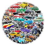 102 pcs Classic Car Stickers Vintage Car Waterproof Vinyl Stickers for Laptop Skateboard Scrapbook Bike Luggage Computer Phone Bumper Water Bottle Decals