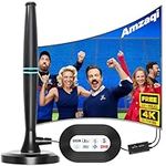 TV Aeria Indoor - Digital TV Aerial 350+ Miles Long Range, TV Antenna with Amplifier Signal Booster Support 4K 8K 1080P Local TV Channels All TV's with 16.4 ft Coax Cable