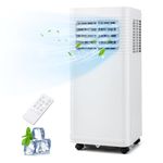 DORTALA Portable Air Conditioner 8000 BTU, 3 in 1 Quiet Floor Standing AC Unit with Fan & Dehumidifier, Sleep Mode, 24H Timer, Remote Control & Installation Kit for Room up to 250 Sq.Ft