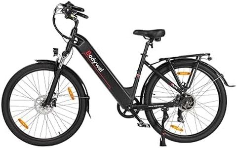 Bodywel A275 Electric Bike, 27.5'' City Bike with 36V 15.6Ah Removable Battery, 4.5-inch LED Display, Maximum Range of 100km, Disc Brakes, Mountain Electric E-Bike for Adults