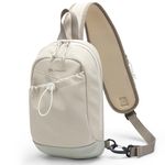 MDODO Sling Bag for Women, Crossbody Backpack Chest Daypack Shoulder Bag for Casual Commuting Work Travel Sport Hiking, Beige