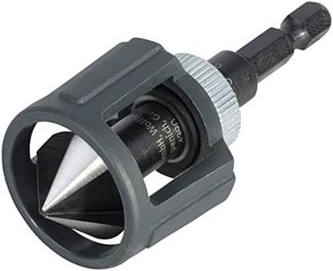 wolfcraft Conical Countersink with Depth Stop, Ø 20 mm, Hexagon Shank I 4390000 I For controlled countersinking of drill holes for flush screw connections in wood, non-ferrous metal and plastic