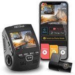 Rexing V1P 2.4 LCD FHD 1080p 170 Degree Wide Angle Dual Channel Dashboard Camera Recorder Car Dash Cam with Rear Camera G-Sensor WDR Loop Recording