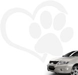 Paw Print Car Decal, Waterproof Heart Paw Decal Vinyl Sticker, Dog Paw Print Stickers for Car Win-dows, Cute Love Dog Paw Stickers for Trucks Walls Laptop Decoration, Pet Sticker for Restaurants