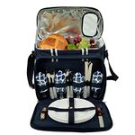 Picnic at Ascot Original Insulated picnic cooler with Service for 4 -Designed & Assembled in the USA