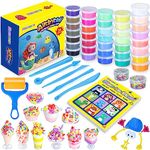 Modeling Clay Kits for Kids 36 Colors Air Dry Clay Ultra Light Non-Toxic Air Drying Clay with 6 Clay Tools & 80 Pages Details Project Booklet for Age 3 4 5 6 7 8 9 10+ Years Old Boys Girls Kids