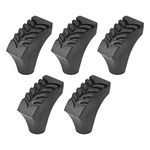 5PCS Walking Stick Tips,Trekking Pole Rubber Tips Replacement w/Shock Absorption Grip & Traction Protectors for Campping Hiking Travelling (Diameter 1.1cm）