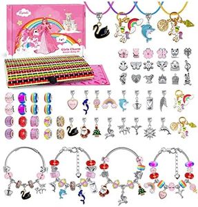 BYTOKI Regalo Niña 4 5 6 7 8 9 10 Años, Kit para hacer Pulseras Juegos para crear Joyas Juguetes Niña 5 6 7 8 9 10 11 Años Abalorios para hacer Pulseras