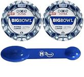 (Pack of 2) Dixie Ultra Big Bowl, 34 oz Printed Disposable Paper Bowl, 34 Count (Free Miras Trademark 2-in-1 Measuring Spoon Included!)