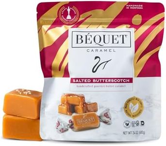 Béquet Salted Butterscotch Caramels – Soft, Individually Wrapped Gourmet Butterscotch Candy, Gluten‑Free & Kosher – 24 oz Resealable Pouch