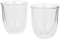 thermal glass DeLonghi DLSC311 Double Walled Cappuccino Set, 2 pieces (1 pack), transparent