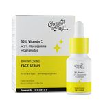 Chemist At Play 10% Vitamin C Serum for Glowing Skin | Serum for Pigmentation and Dark Spots | Brightens your Skin | With Ethyl Ascorbic Acid & Glucosamine | All Skin Types | For Men & Women | 10 ml
