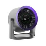 Dylect® Briza Storm Rechargeable Fan | 4000mAh Battery | TruSilent BLDC Motor | 6-Speed | 11h Runtime | Touch Panel LED Display | Type-C | Mount/Stand | Turbo Airflow | Portable Fan | Orchid Bloom