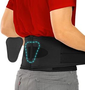 Vive Lower Back Support Brace for Men & Women - Dual Adjustable Lumbar Belt for Heavy Lifting, Herniated Disc, Sciatica, Scoliosis, & Thoracic Pain Relief - Compression Posture Device for Work or Home