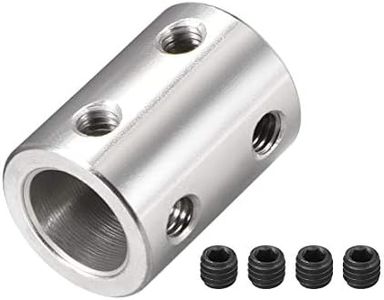uxcell 10mm to 10mm Bore Rigid Coupling Set Screw L22XD16 45# Steel,Shaft Coupler Connector,Motor Accessories