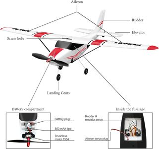 HAWK'S WORK 4-Channel RC Plane – Remote Control Airplane Toy