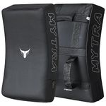 Mytra Fusion Kick shield Curved MMA Strike Shield Muay Thai Training Strike pad Kicking Striking Shield Focus for Kickboxing Taekwondo & Martial Arts (Black)
