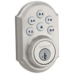 Kwikset 909 SmartCode Electronic Deadbolt featuring SmartKey in Satin Nickel