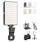 Phone Light Selfie Light with Clip & Tripod, 3000mAh 120 LEDs, CRI 95+ Dimmable Portable Light Video Light for DSLR/Laptop/Tablets, Suit for Makeup/Conference/Video Recording/Photography